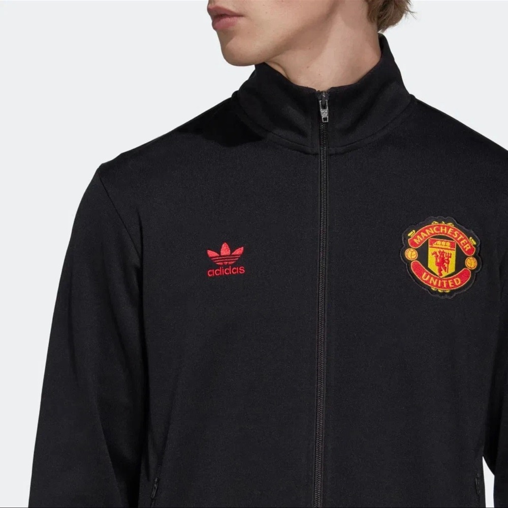 Adidas Black Manchester United Track Jacket Sz XL NWT